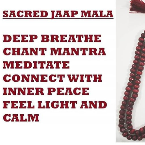 Original Red Chandan Wooden Bead Mala