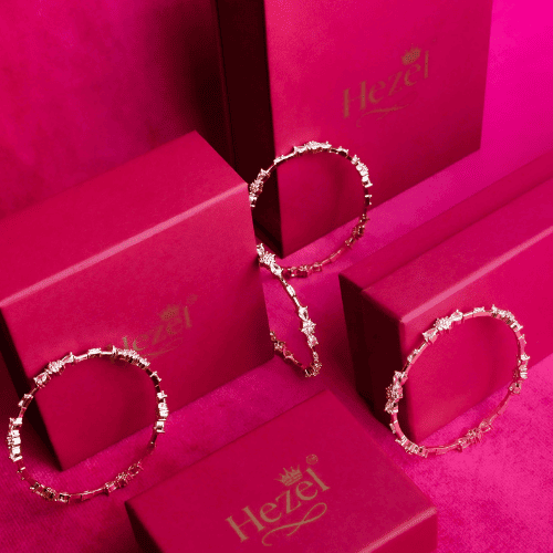 Rose-Gold Sparkle Bangles