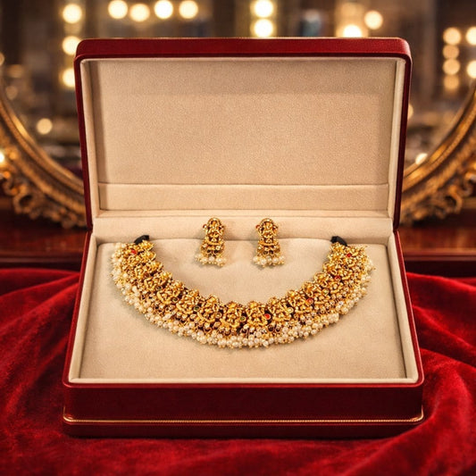 Royal Cascade Gold Necklace Set