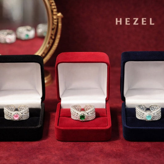 Emerald Halo Crystal Statement Ring