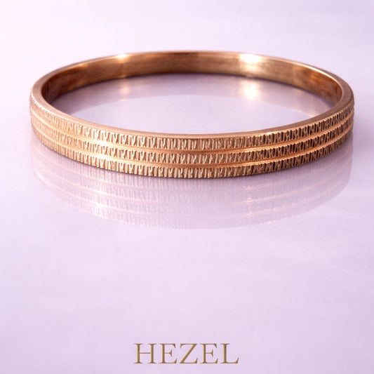 Elegant Rose Gold Textured Bangle