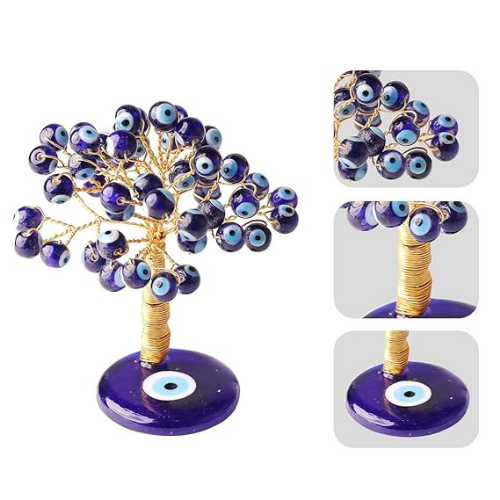 50 Beads Crystal Evil Eye Tree For Postive Aura
