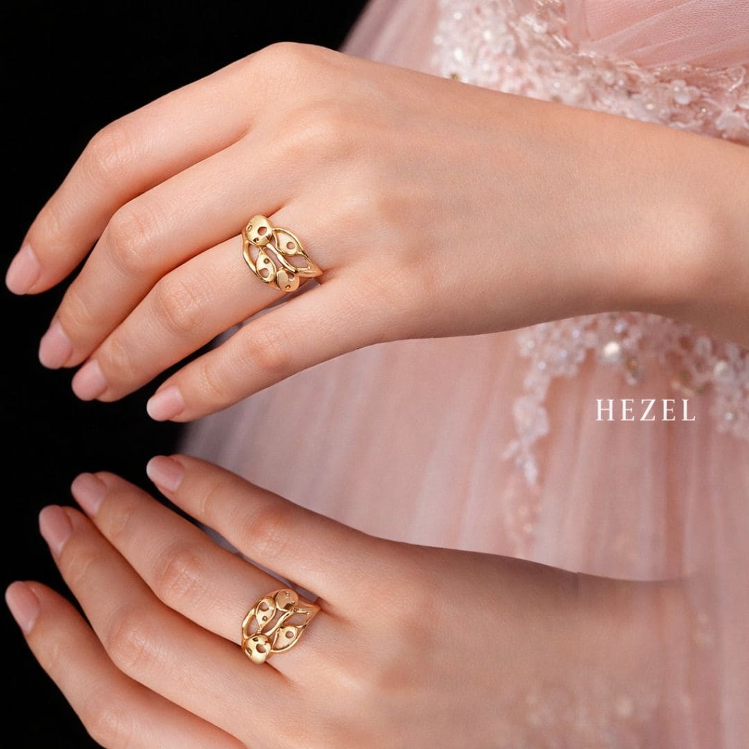 Elegant Gold Leaf Ring