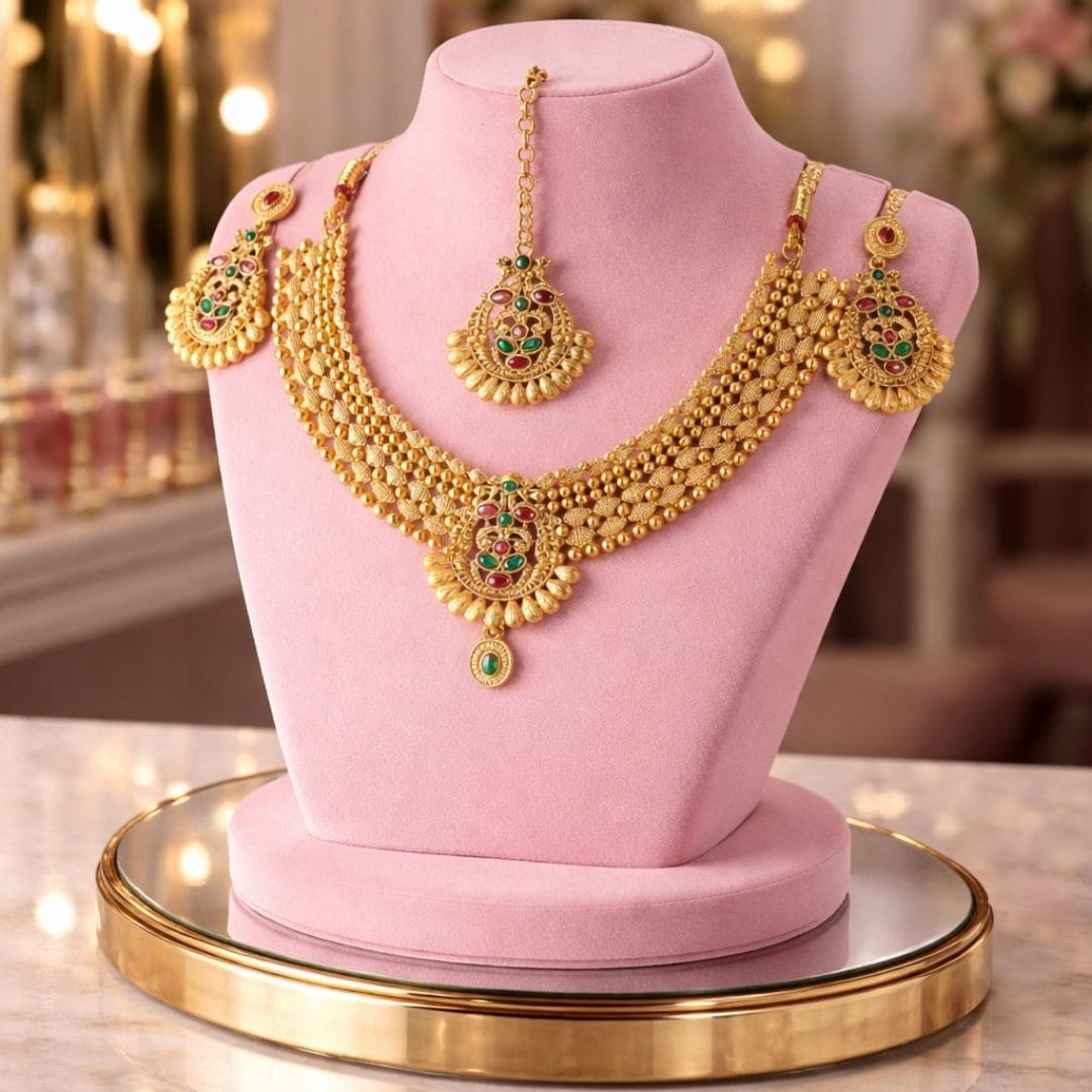 Rajwada Bridal Kundan Necklace Set