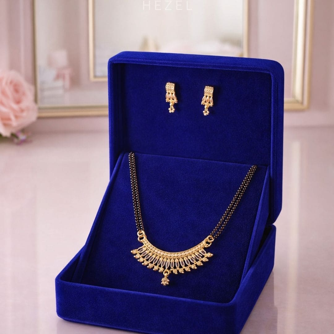 Elegant Gold Mangalsutra Necklace Set