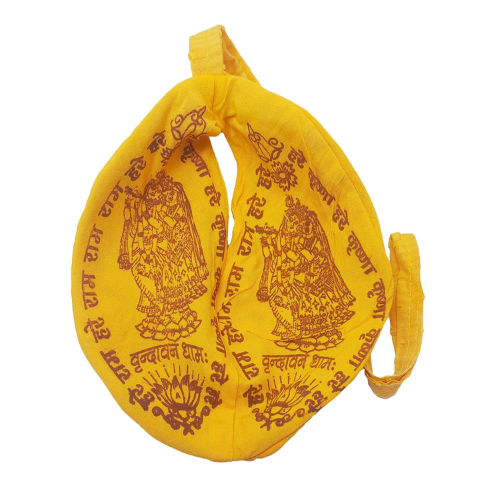 Radha Krishna Chant Design Gomukhi Chanting Mala Bag
