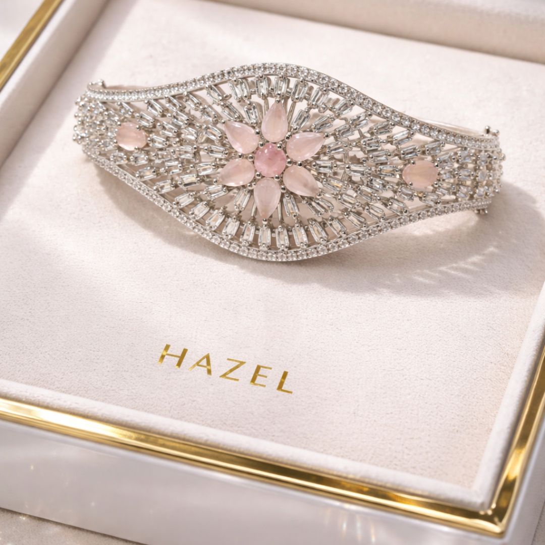 Crystal Floral Statement Bracelet