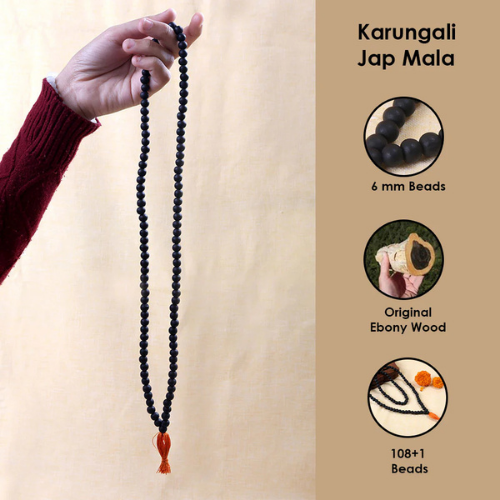 Rudraksha Karungali Fusion Mala
