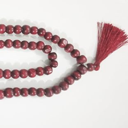 Original Red Chandan Wooden Bead Mala