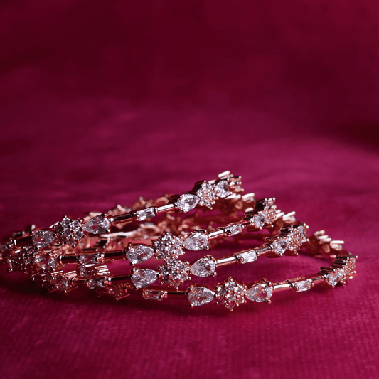 Rose-Gold Sparkle Bangles