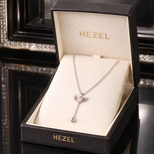HEZEL silver heart pendant necklace in luxury gift box