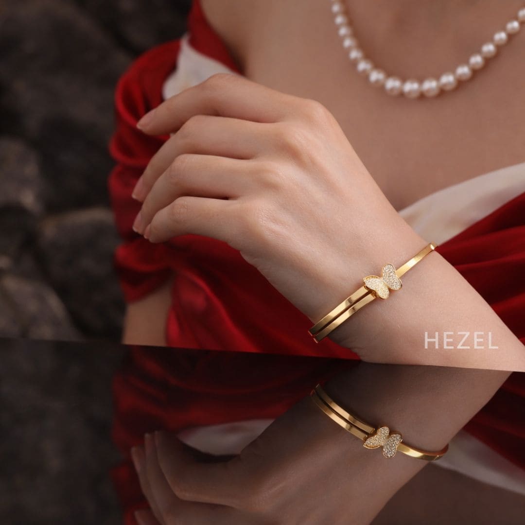 Golden Butterfly Charm Bracelet