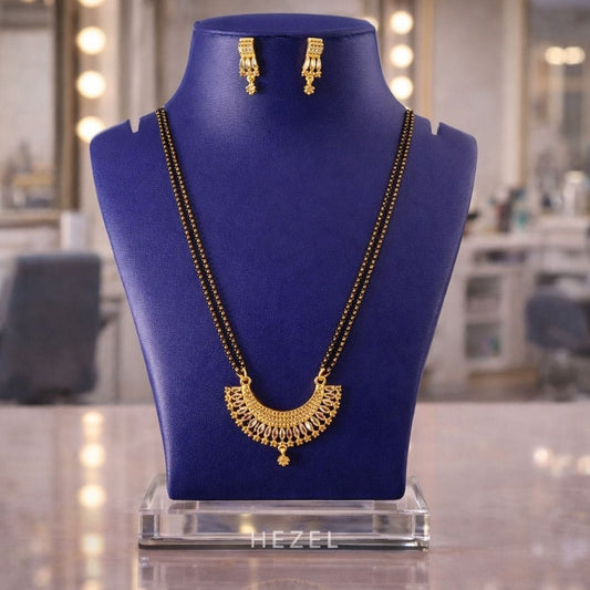 Elegant Gold Mangalsutra Necklace Set