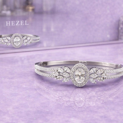 Elegant HEZEL bracelet featuring a sparkling silver-toned design with premium craftsmanship.