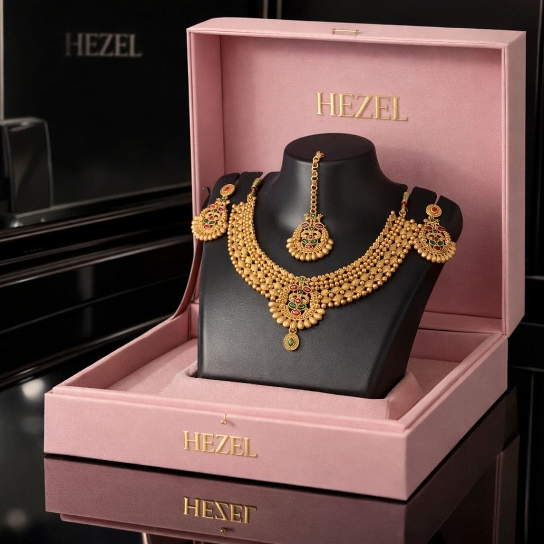 Rajwada Bridal Kundan Necklace Set