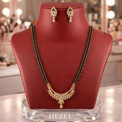 Classic Black Bead Gold-Tone Mangalsutra Set