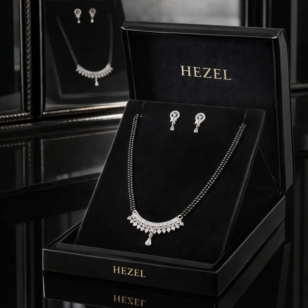 Classic Black Beaded Pendant Mangalsutra