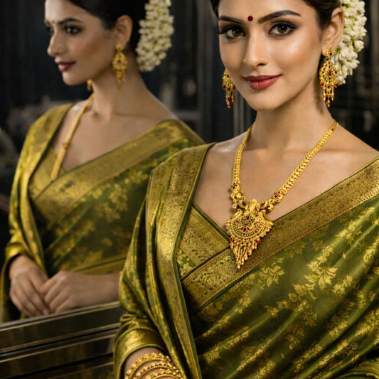 Royal Olive Gold Rani  Set