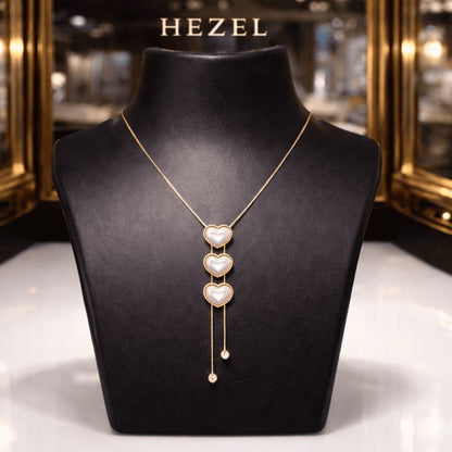 Gold-Tone Heart Drop Pendant Necklace
