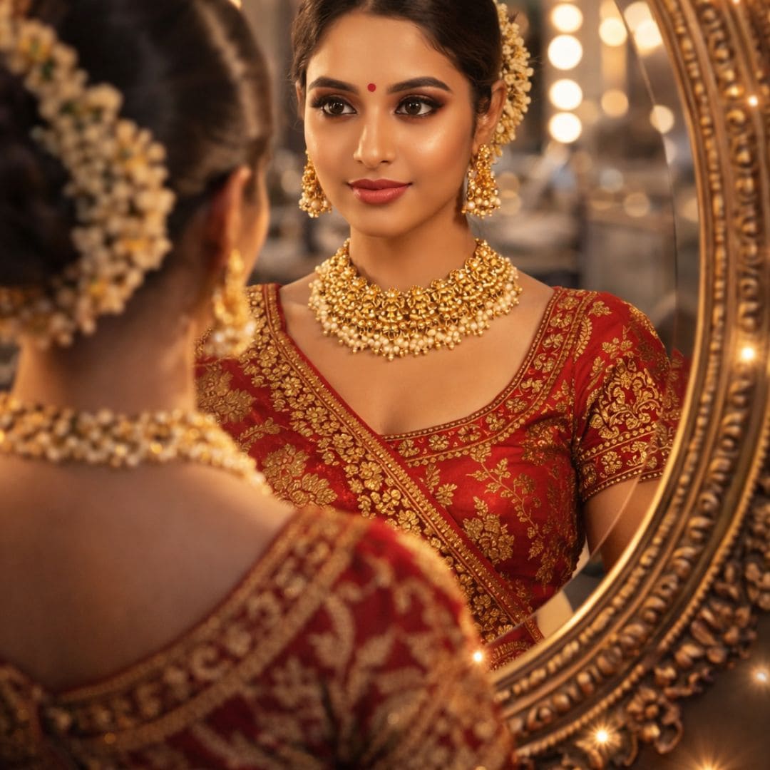 Royal Cascade Gold Necklace Set