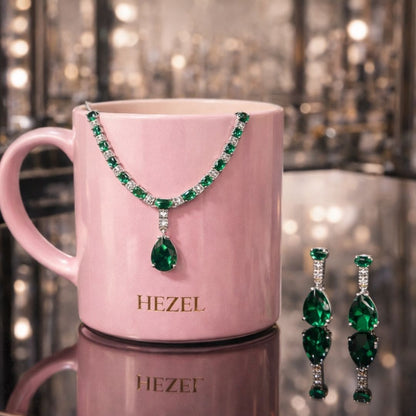 Emerald Shine Necklace Set
