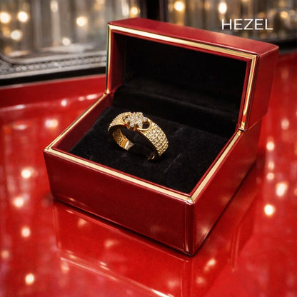 Gold-Tone Kundan Floral Ring