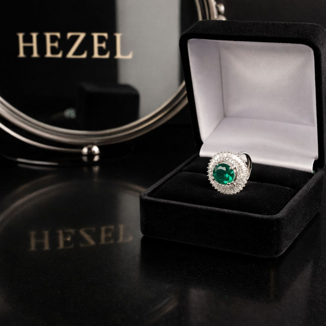 Royal Emerald Halo Ring