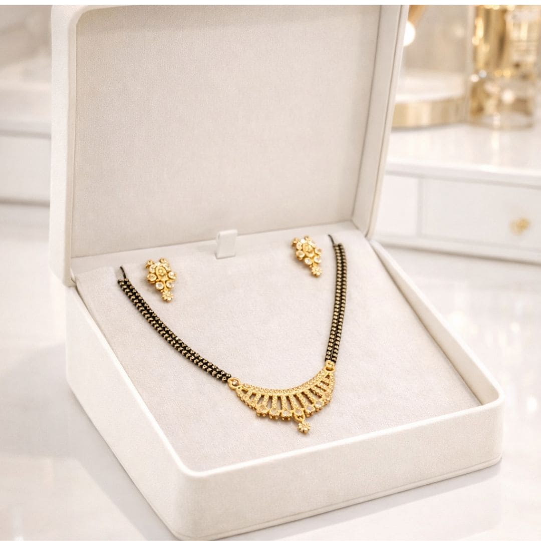 Elegant Gold - Plated Mangalsutra Set