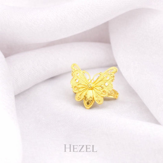 Golden Butterfly Statement Ring
