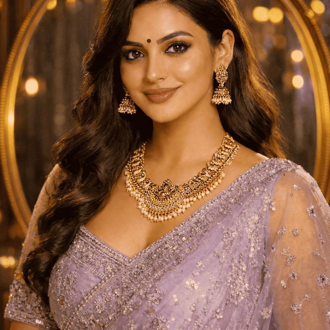 Rani Shringar Gold Necklace Set