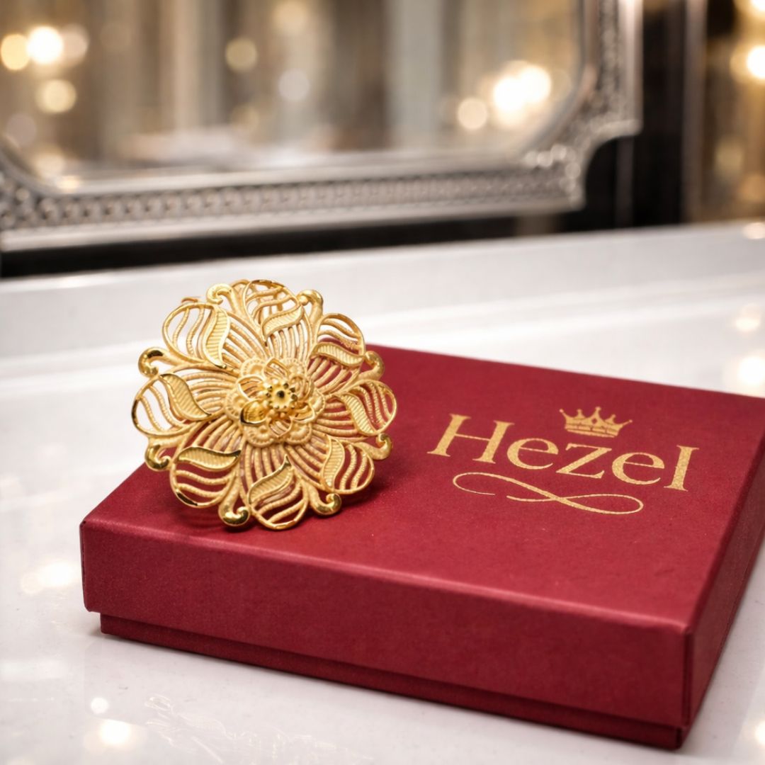 Gold-Plated Floral Jewelry Accessory