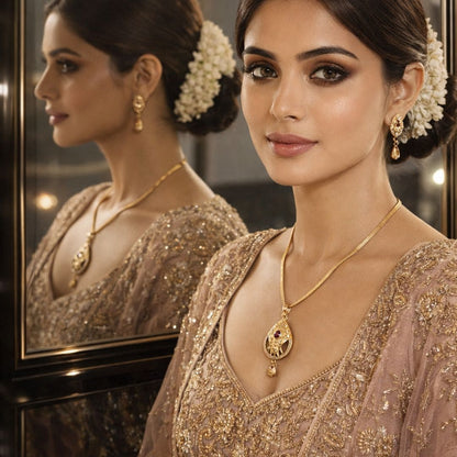 Classic Gold Charm Necklace Set