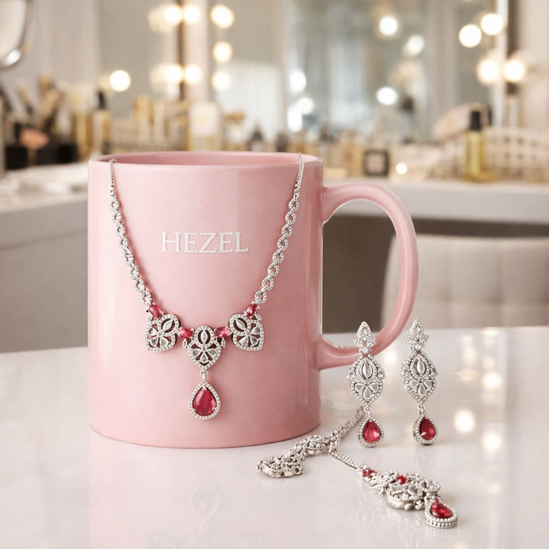 Classic Silver Drop Necklace Set