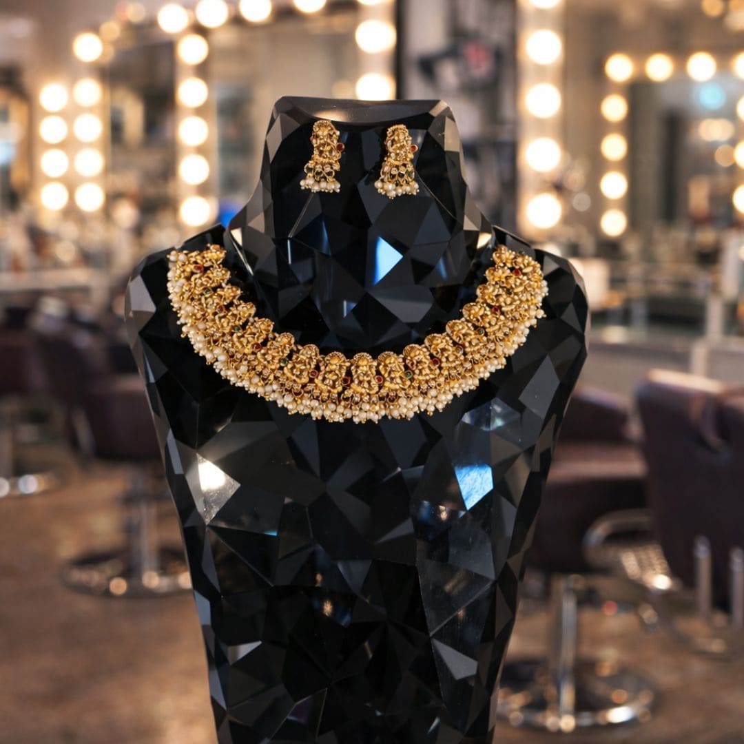 Royal Cascade Gold Necklace Set