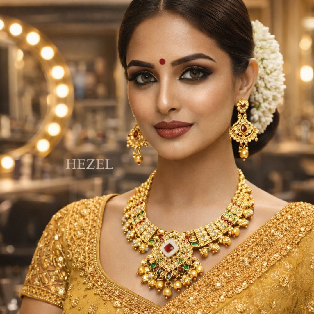Royal Temple-Inspired Kundan Necklace Set