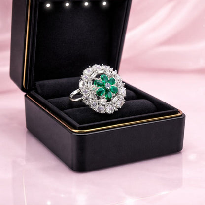 Radiant Halo Solitaire Ring