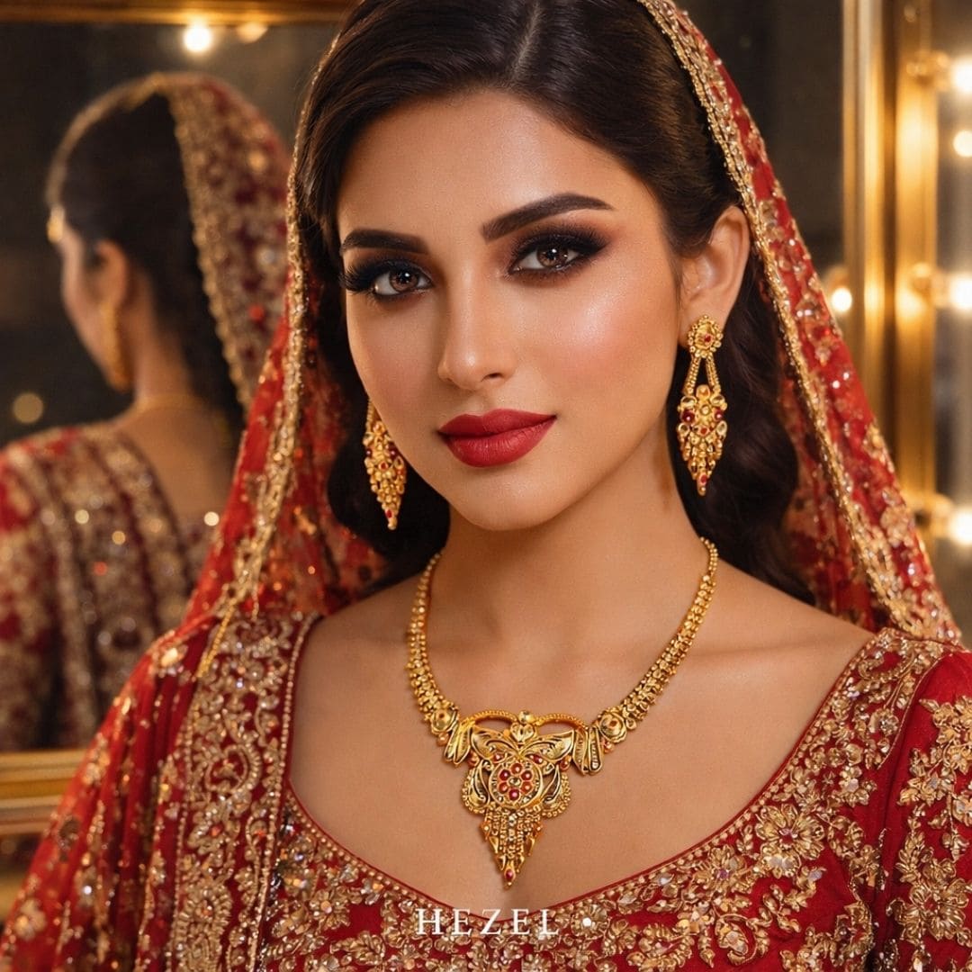 Royal Temple-Inspired Gold-Tone Necklace Set