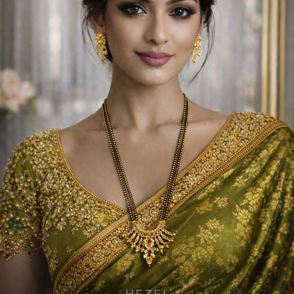 Elegant Gold Mangalsutra Necklace Set