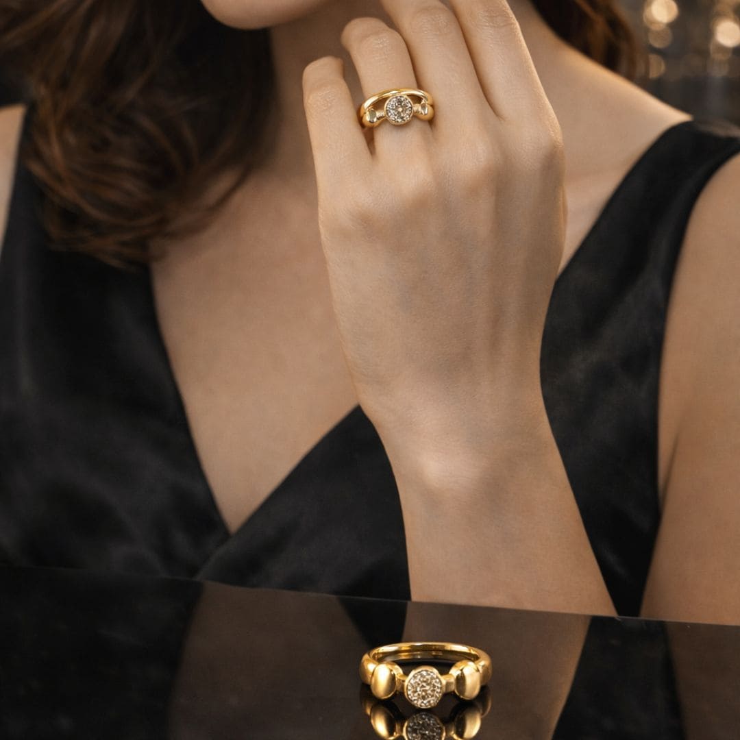 Luxe Infinity Gold Ring