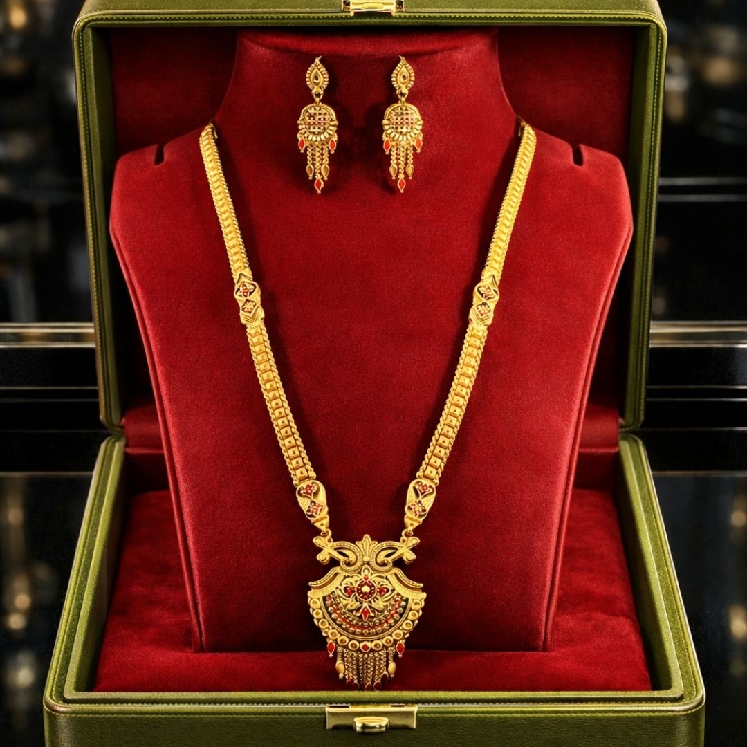 Royal Olive Gold Rani  Set