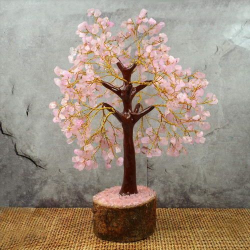 Crystal Products Certified Rose Quartz Tree For Positive Aura