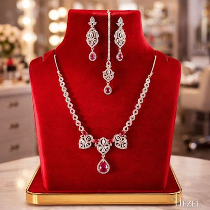 Classic Silver Drop Necklace Set
