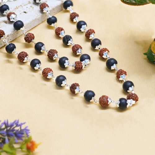 Rudraksha Karungali Fusion Mala