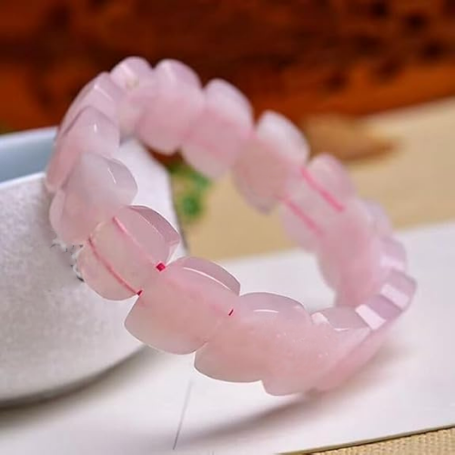 Pink Rose Quartz Beads Bracelet