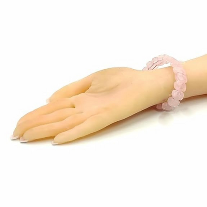 Pink Rose Quartz Beads Bracelet