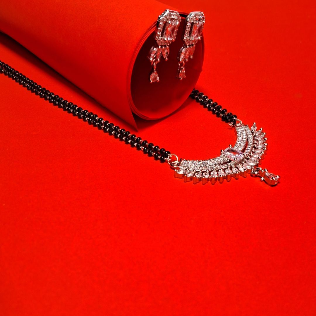 Oxidized Silver Black Beads Mangalsutra Set (Traditional Mangalsutra Style)