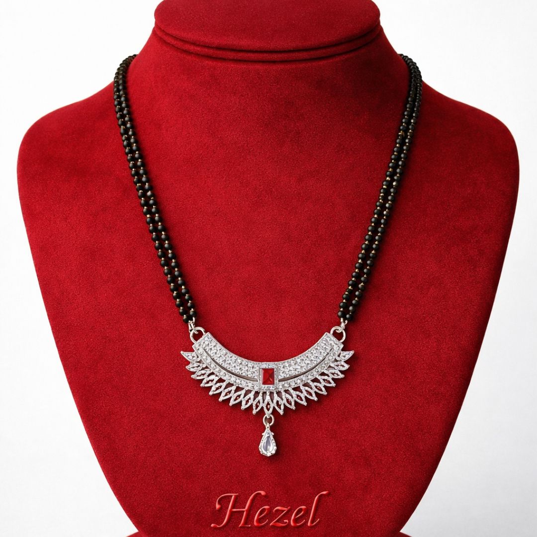 Oxidized Silver Black Beads Mangalsutra Set (Traditional Mangalsutra Style)